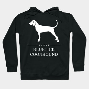 Bluetick Coonhound Dog White Silhouette Hoodie